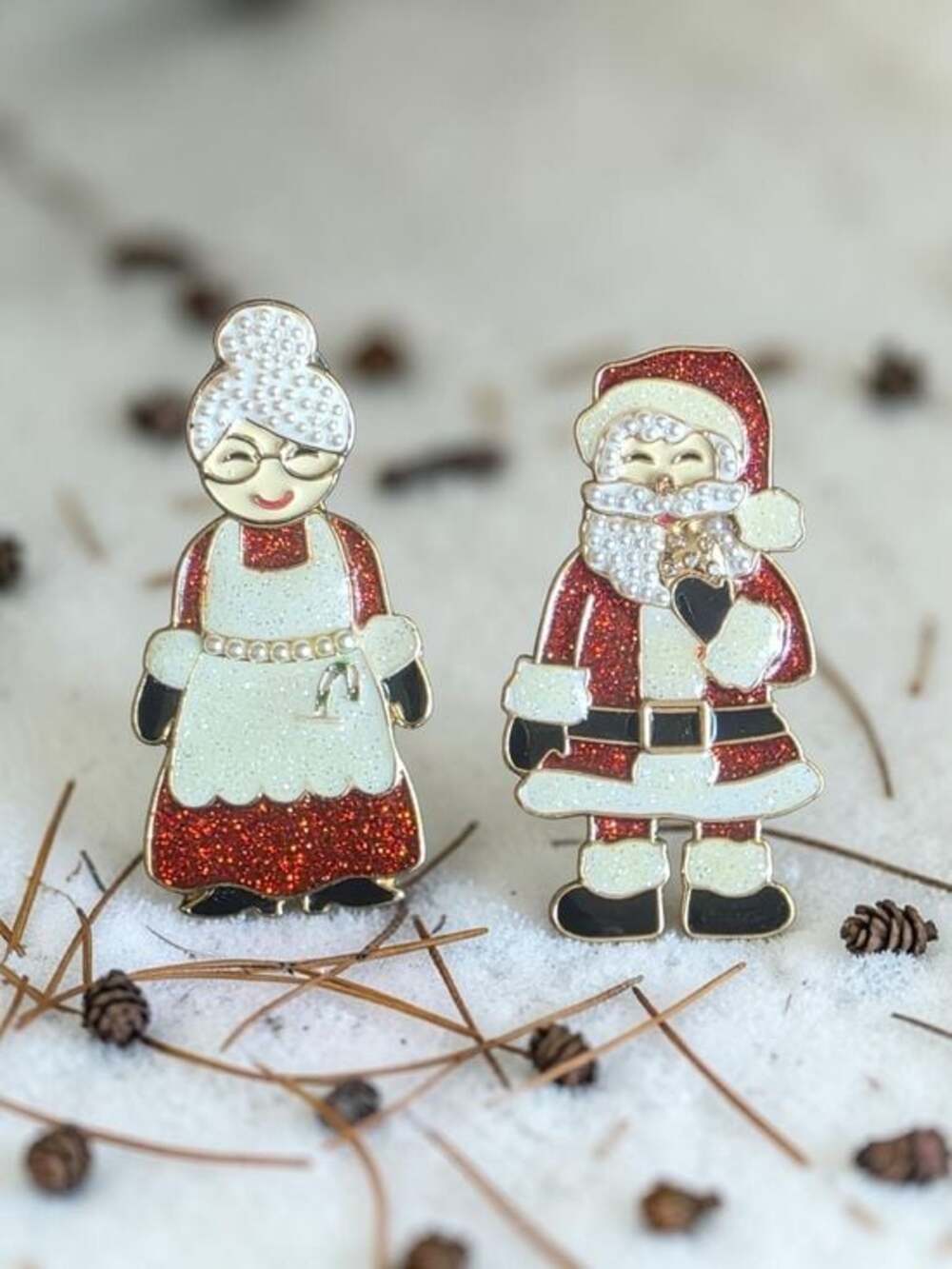 Sugarfix by BaubleBar Santa and Mrs Claus Christmas Earrings